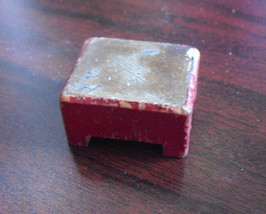Vintage 1940s Dollhouse Red  Wood Foot Stool 1 3/8&quot; Wide - £13.41 GBP