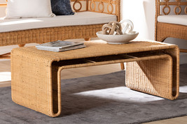 Matana Bohemian Light Honey Rattan Coffee Table - $9,179.02 MXN