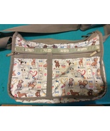 LE SPORTSAC EVERYDAY BAG - DOG PRINT PATTERN in LIGHT BLUE - EXPANDABLE - $46.96 CAD