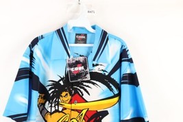 NOS Vtg 90s Streetwear Mens Large Baggy Anime Samurai Camp Bowling Button Shirt - £70.04 GBP
