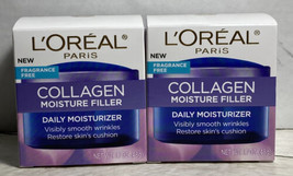 L&#39;Oreal Collagen Moisture Filler Daily Moisturizer 1.7oz Fragrance Free, 2 Boxes - £20.24 GBP