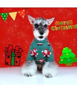 Schnauzer Teddy Winter Christmas Sweater - Festive Santa Claus Green Pet... - £17.81 GBP+