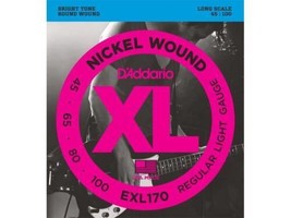 D&#39;Addario EXL170 Nickel Wound Bass Guitar Strings, Light, 45-100, Long S... - $21.99