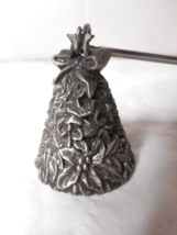 Candle Snuffer Christmas Tree Shaped Pewter Metal Holiday Extinguisher 10&quot; Long - £15.04 GBP