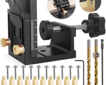 Hfm Pocket Hole Jig Tool Kit For Carpentry, Pocket Hole Drill Guide Jig ... - $60.99