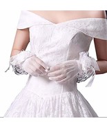 Bridal Wedding Gloves Party Dress Lace Short Gloves B06 - £16.01 GBP