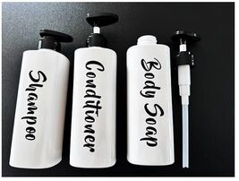 16.9oz Shampoo and Conditioner Dispenser (3 Pack) 8.38"L x 7.95"W x 2.71"H - $20.79