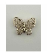 Vintage Gerrys Gold Tone Openwork Filagree Butterfly Brooch Pin - £4.97 GBP