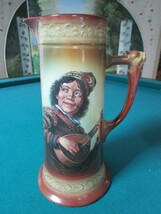 German TANKARD Pitcher JUG TROUVADOUR Lion Handle 11 1/2&quot; * Unmarked - $162.67