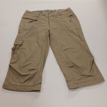 REI UPF 30+ Hiking Shorts Women’s Nylon Stretch Khaki/Tan Cargo Size 6 (30×17) image 15