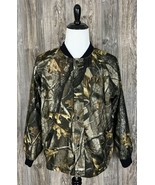 Stearns Camouflage Men&#39;s Large Hunting Jacket Realtree Hardwoods Full Zip - £22.29 GBP