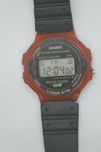 Vintage VERY RARE Casio W-79 Watch Alarm Chronograph, Red in color Works  - £61.98 GBP
