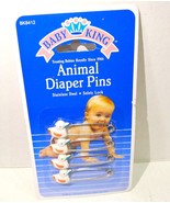 Baby King Animal Diaper Pins Cloth Diaper Stainless Steel Safety Lock - £10.12 GBP