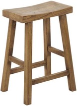 Counter Stool KATIE Distressed Natural Reclaimed Elm Hand-Crafted - £405.16 GBP