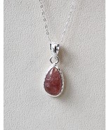 Natural Tanzanian Natronite Pendant In 925 Sterling on 18 in Sterling Ch... - $28.50