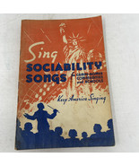Sing Sociability Songs Keep America Singing 1952 Softcover Song Book She... - $7.91