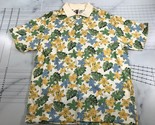 Vintage Chaps Ralph Lauren Shirt Mens Large Beige Floral Hawaiian Short ... - £29.01 GBP