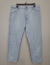 Vintage 90s WRANGLER  Light Wash Denim Jeans 38 x 29 100% Cotton Made In... - £44.99 GBP