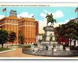 Washington Monument Richmond Virginia VA UNP WB Postcard T21 - $2.92