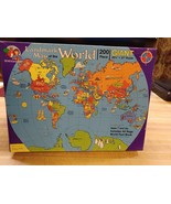 World Fact Book Jigsaw Puzzle World Map 200 Piece Complete 20 x 27 Inclu... - $33.93 CAD