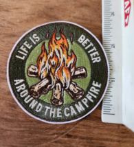 NEW! CAMPING PATCH Hiking Patch Camping Iron-On Patch or Sew-on Campfire... - £2.39 GBP