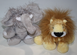 Webkinz Lion HM006 Elephant HM007 Plush Stuffed Animal 9&quot; No Code Soft T... - £11.34 GBP