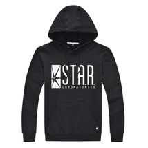 The Flash Star Labs Hoodie Star Laboratories Black Sweatshirt Coat Unisex - $513.11 MXN