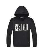 The Flash Star Labs Hoodie Star Laboratories Black Sweatshirt Coat Unisex - $513.11 MXN