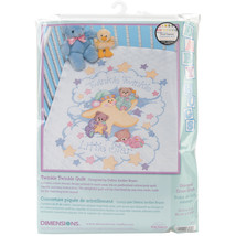 Dimensions Quilt Stamped Cross Stitch Kit 34&quot;X43&quot;-Twinkle Twinkle - £31.68 GBP