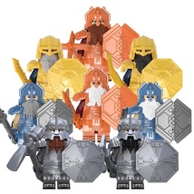 The Hobbit Erebor Dwarves Warriors Armoured Dwarf Royal Guard 8pcs Minifigures - $18.49