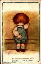 Signed G.G.Wiederseim POSTCARD-&quot;I&#39;M So Discouraged&quot; Little Child In Corner Bkc - £11.90 GBP