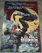 1995 Batman Judge Dredd Poster: 17x11 DC Detective Comics promo pin-up 1: 1990's - £16.87 GBP