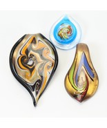 Hand Blown Glass Pendants Lot of 3 Jewelry Necklace Craft Beautiful! - €8,46 EUR