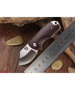 Mini EDC Pocket Folding Camping Knife D2 Blade Rosewood Handle Survival ... - $34.41