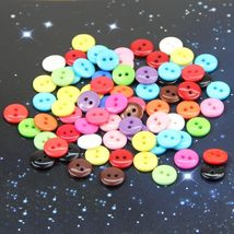 [DIY] 600pcs 2-hole Resin/Plastic Buttons for Making Craft/Sewing - 11.5mm - £15.57 GBP