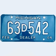 2005 United States Michigan Base Dealer License Plate 63D542 - $16.82