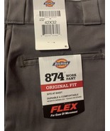 Dickies Men&#39;s 42x32 Gray 874 Flex Original Fit Uniform Work Pants - £23.23 GBP