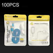 100PCS XC-0014 USB Data Cable Packaging Bags Pearl Light Ziplock Bag, Size: 9x16 - £3.15 GBP