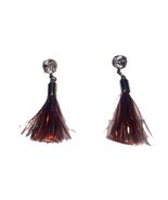 Vintage Sparkly Big Gem Christmas  Dangly Tinsil Earrings  (SHIPS IN 24 ... - $557.97 MXN