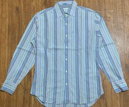 Paul Smith Striped Blue Button Dress Shirt Italy M - $86.11
