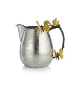 Michael Aram Butterfly Ginkgo Hand Textured Stainless Steel 92oz Pitcher... - $424.66 CAD