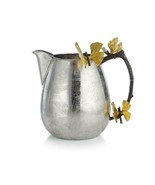 Michael Aram Butterfly Ginkgo Hand Textured Stainless Steel 92oz Pitcher... - £245.39 GBP