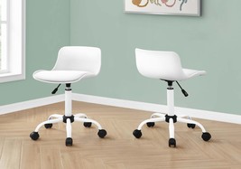 Modern White Leather Ergonomic Office Chair - Adjustable Swivel - $129.99