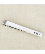 Engraved Tie Clip Monogram Wedding Gift Personalized Tie Clip Groomsmen ... - $9.95