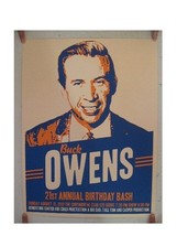 Buck Owens Silkscreen Poster 21st Annual Birthday Bash Signed And Numbered - £70.55 GBP
