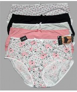 5 Laura Ashley Floral Solid Pink Black LeFleur Everyday Panties Wm&#39;s L N... - $49.22 CAD