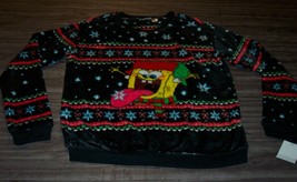 SOFT! WOMEN&#39;S TEEN SPONGEBOB SQUAREPANTS CHRISTMAS Sweatshirt MEDIUM NEW - £27.59 GBP