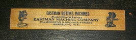1940 Eastman Cutting Machine Buffalo New York Wood Inch Ruler Wwii Era Americana - £26.29 GBP