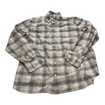 Gap Shirt Men&#39;s XL Men&#39;s Gray Plaid 100% Cotton Standard Fit Casual Button-Down - £16.98 GBP