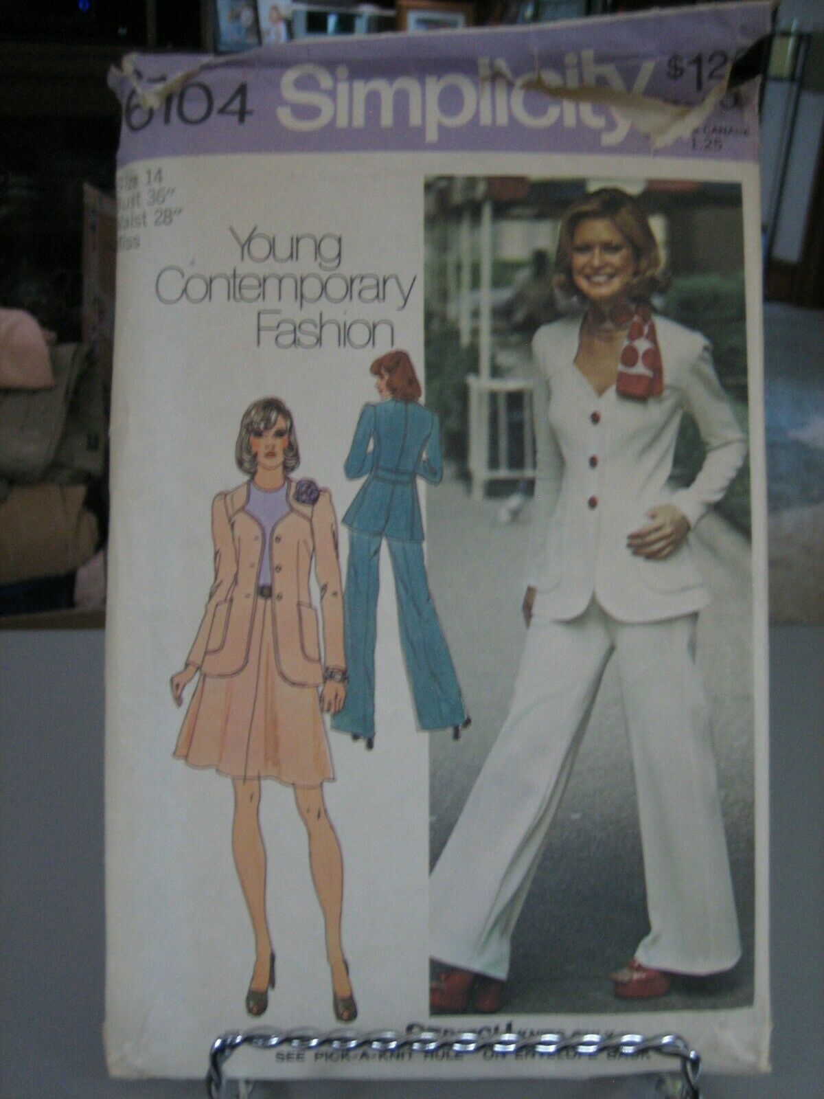 Primary image for Simplicity 6104 Unlined Jacket, Skirt & Pants Pattern - Size 14 Bust 36 Waist 28
